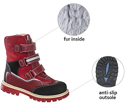 Orthopedic Boots Autumn Winter Outdoor Hight Top Insulated Shoes Three Fasteners Baby Toddler Kids Girls Boys