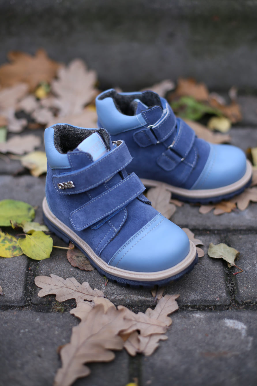 Twiki TW-405-4 Orthopedic Boots Autumn Winter Outdoor Shoes Two Fasteners Tractor Outsole Baby Toddler Kids Boys Girls